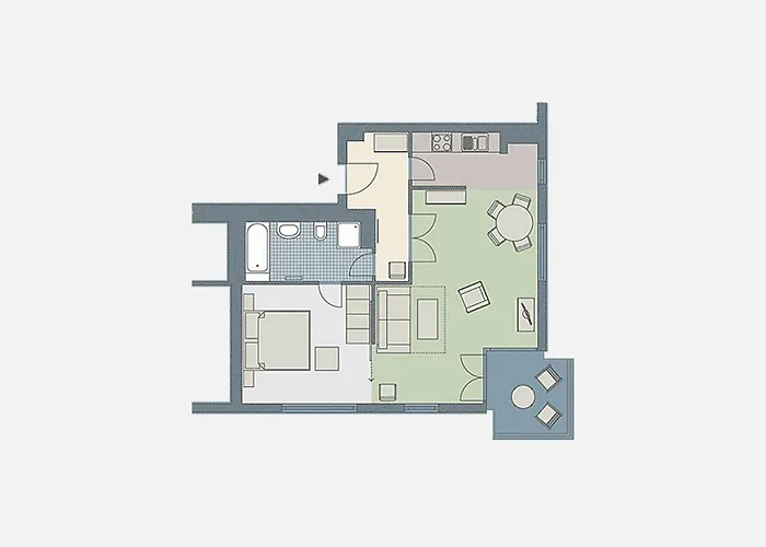 公寓 Kaiservillen - Mit 1 Schlafzimmer Und Balkon D231 *